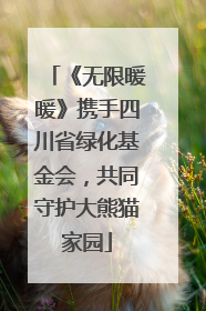 《无限暖暖》携手四川省绿化基金会，共同守护大熊猫家园