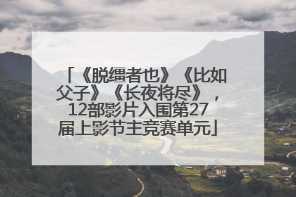 《脱缰者也》《比如父子》《长夜将尽》，12部影片入围第27届上影节主竞赛单元