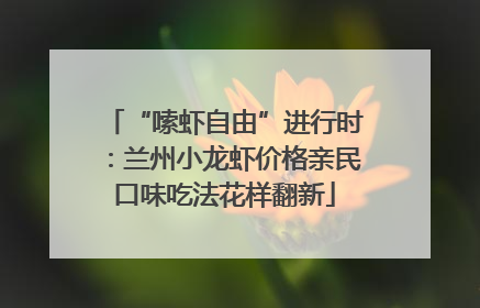 “嗦虾自由”进行时：兰州小龙虾价格亲民口味吃法花样翻新