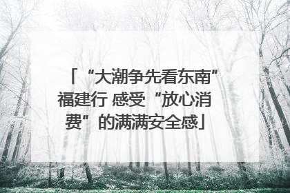 “大潮争先看东南”福建行 感受“放心消费”的满满安全感