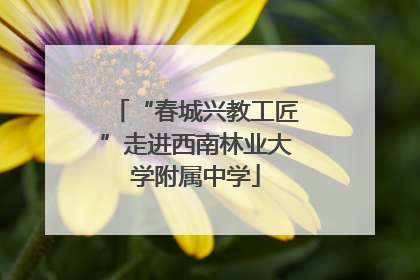 “春城兴教工匠”走进西南林业大学附属中学