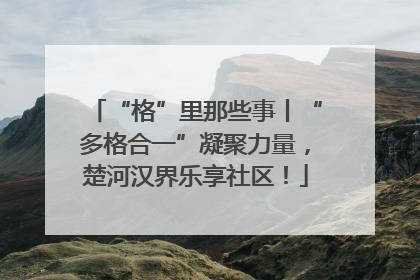 “格”里那些事丨“多格合一”凝聚力量，楚河汉界乐享社区！