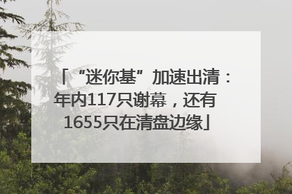 “迷你基”加速出清：年内117只谢幕，还有1655只在清盘边缘