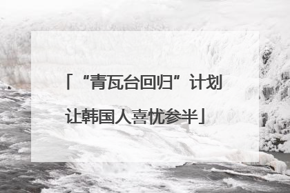 “青瓦台回归”计划让韩国人喜忧参半