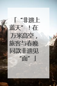 “非遗上蓝天”！在万米高空，旅客与春晚同款非遗见“面”