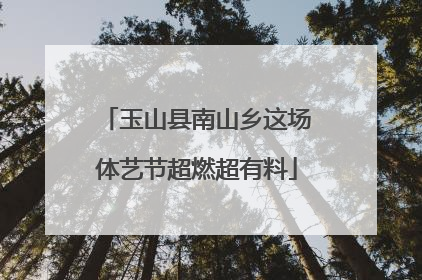 玉山县南山乡这场体艺节超燃超有料