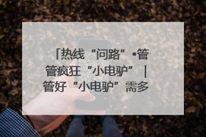 热线“问路”•管管疯狂“小电驴”｜管好“小电驴”需多部门形成合力