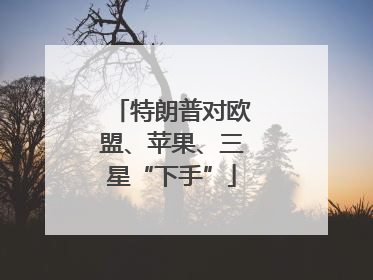 特朗普对欧盟、苹果、三星“下手”