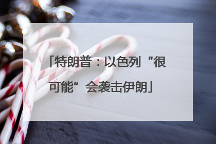 特朗普：以色列“很可能”会袭击伊朗