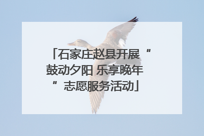 石家庄赵县开展“鼓动夕阳 乐享晚年”志愿服务活动