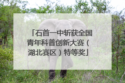石首一中斩获全国青年科普创新大赛（湖北赛区）特等奖