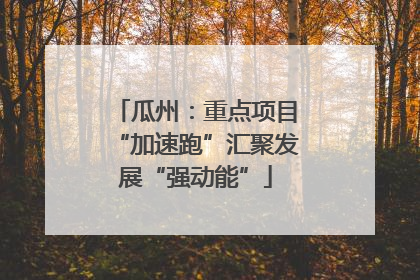 瓜州：重点项目“加速跑”汇聚发展“强动能”