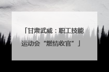 甘肃武威：职工技能运动会“燃情收官”