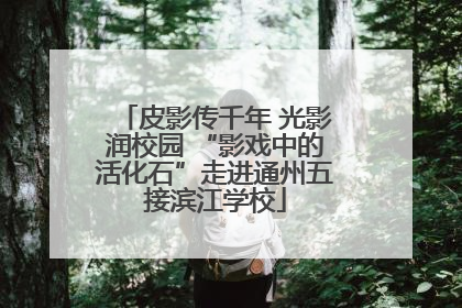皮影传千年 光影润校园 “影戏中的活化石”走进通州五接滨江学校