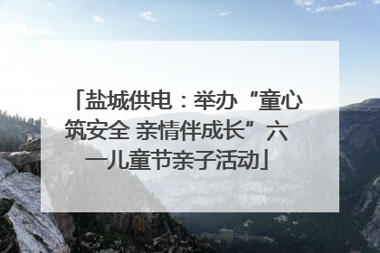 盐城供电：举办“童心筑安全 亲情伴成长”六一儿童节亲子活动