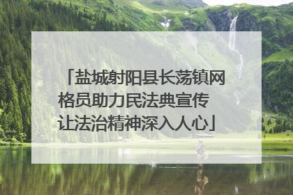 盐城射阳县长荡镇网格员助力民法典宣传 让法治精神深入人心