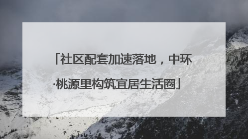 社区配套加速落地，中环·桃源里构筑宜居生活圈