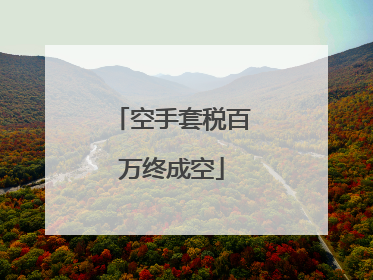 空手套税百万终成空