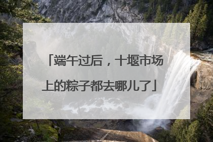 端午过后，十堰市场上的粽子都去哪儿了