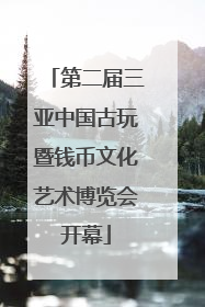 第二届三亚中国古玩暨钱币文化艺术博览会开幕