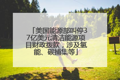 美国能源部叫停37亿美元清洁能源项目财政拨款，涉及氢能、碳捕集等