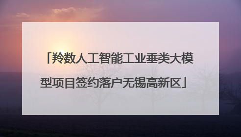 羚数人工智能工业垂类大模型项目签约落户无锡高新区