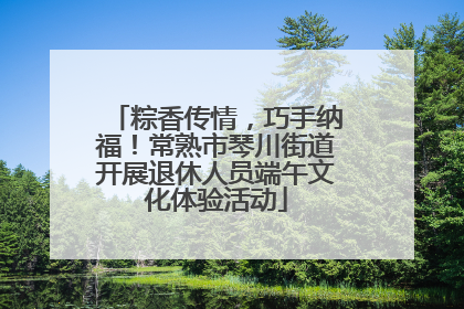 粽香传情，巧手纳福！常熟市琴川街道开展退休人员端午文化体验活动