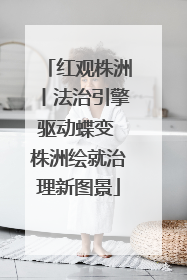 红观株洲丨法治引擎驱动蝶变 株洲绘就治理新图景