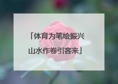 体育为笔绘振兴 山水作卷引客来