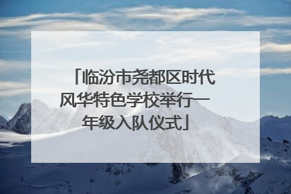 临汾市尧都区时代风华特色学校举行一年级入队仪式
