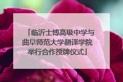 临沂士博高级中学与曲阜师范大学翻译学院举行合作授牌仪式