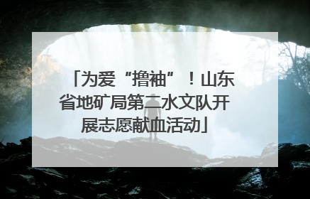 为爱“撸袖”！山东省地矿局第二水文队开展志愿献血活动