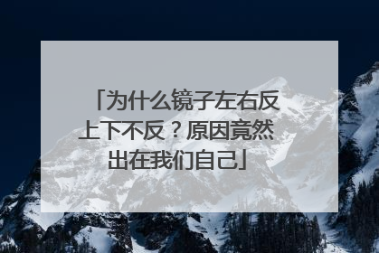 为什么镜子左右反上下不反？原因竟然出在我们自己