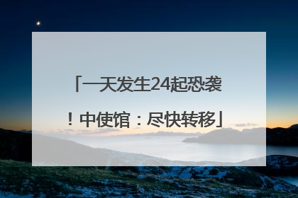 一天发生24起恐袭！中使馆：尽快转移