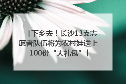 下乡去！长沙13支志愿者队伍将为农村娃送上100份“大礼包”