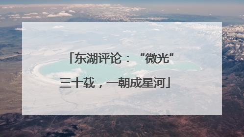 东湖评论：“微光”三十载，一朝成星河