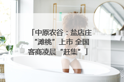 中原农谷：盐店庄“滩桃”上市 全国客商凌晨“赶集”