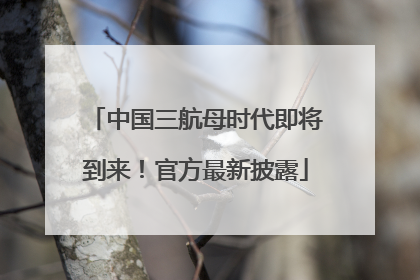 中国三航母时代即将到来！官方最新披露