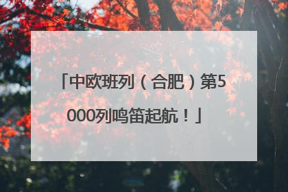 中欧班列（合肥）第5000列鸣笛起航！
