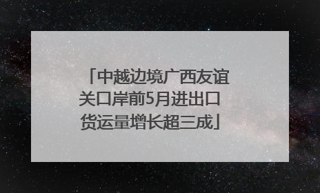 中越边境广西友谊关口岸前5月进出口货运量增长超三成