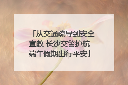 从交通疏导到安全宣教 长沙交警护航端午假期出行平安