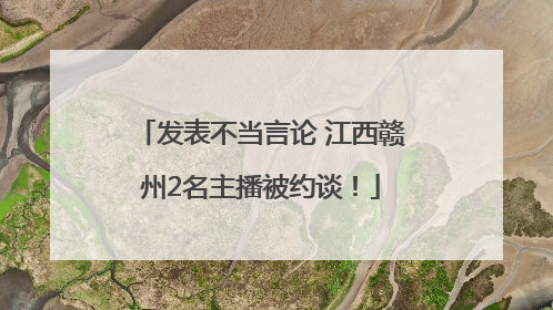 发表不当言论 江西赣州2名主播被约谈！