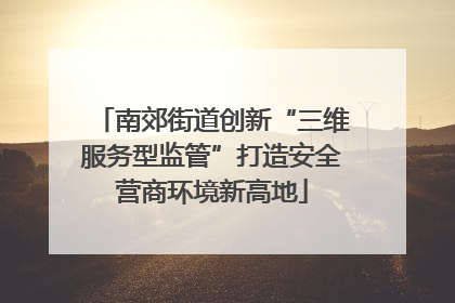 南郊街道创新“三维服务型监管”打造安全营商环境新高地