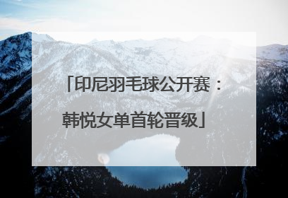印尼羽毛球公开赛：韩悦女单首轮晋级
