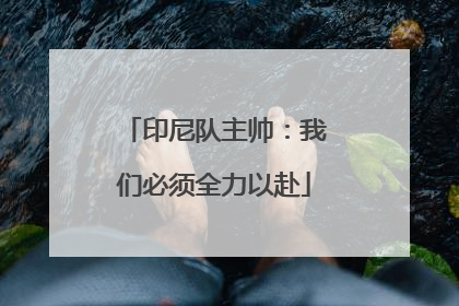 印尼队主帅：我们必须全力以赴
