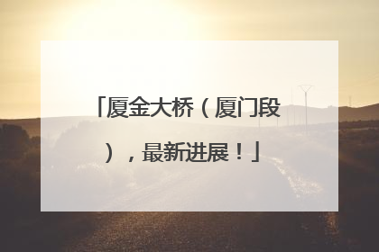 厦金大桥（厦门段），最新进展！