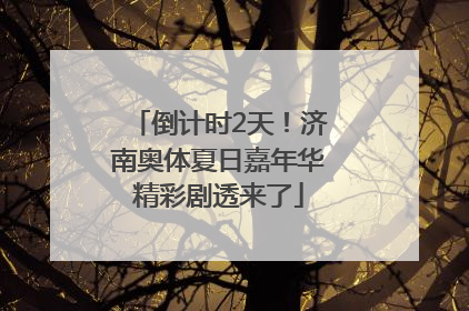 倒计时2天！济南奥体夏日嘉年华精彩剧透来了