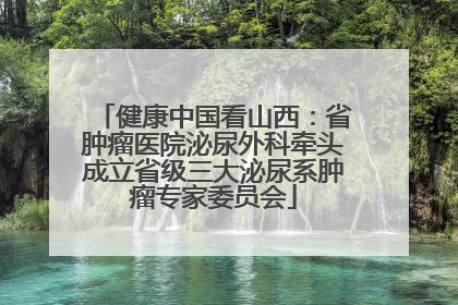 健康中国看山西：省肿瘤医院泌尿外科牵头成立省级三大泌尿系肿瘤专家委员会