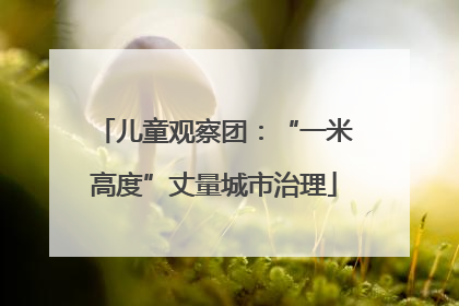 儿童观察团：“一米高度”丈量城市治理