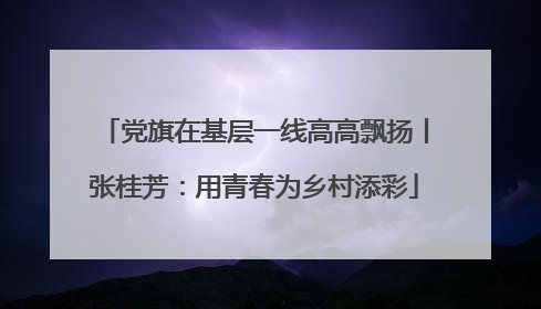党旗在基层一线高高飘扬丨张桂芳：用青春为乡村添彩